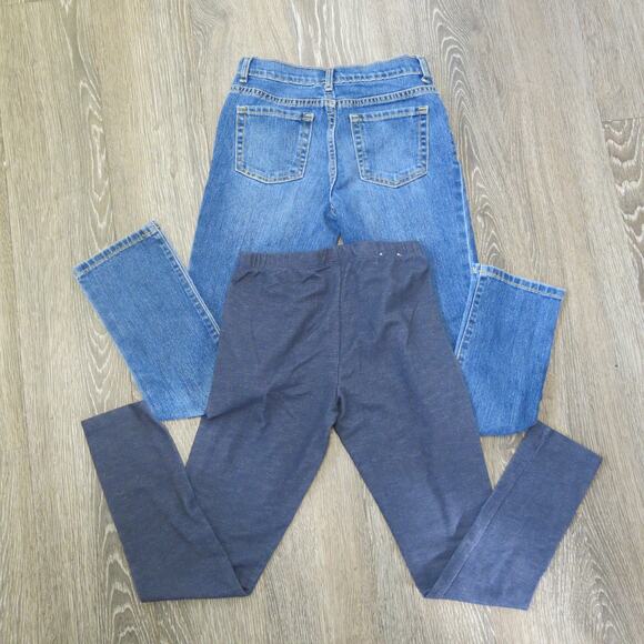 GIRLS Bundle of 2 Leggings Skinny Jeans So/The Place Size 10 Girls Blue School - Picture 2 of 9
